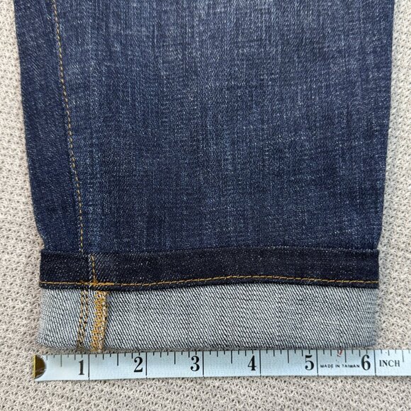 Cabi Womens Blue Denim Stars Slim Fit Boyfriend Jeans Cropped Rolled Cuffs Sz 6 - Picture 13 of 15